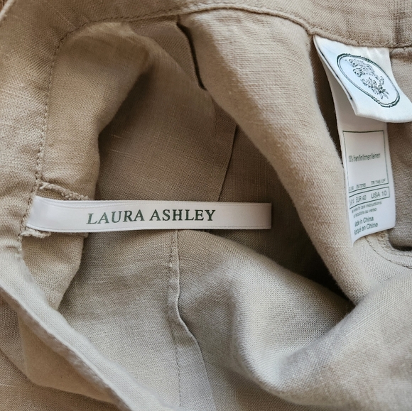 Vintage 90’s Laura Ashley wide leg linen pants - Picture 4 of 9
